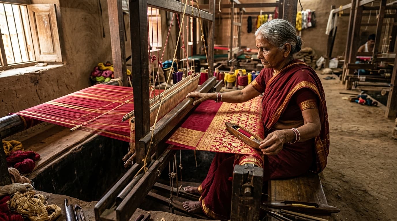Handloom weaving